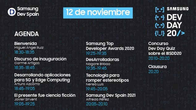 Samsung Dev Spain celebra su 11ª edición con la comunidad de desarrolladores españoles de Samsung en formato 100% online