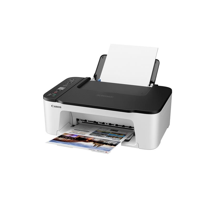 Imprime, escanea y haz copias sin esfuerzo con la Serie PIXMA TS3450 de Canon, una impresora de entrada de gama compacta y fácil de usar