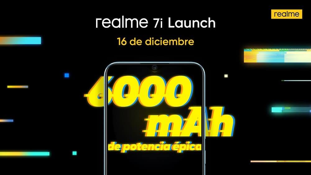 realme 7i llega a España el 16 de diciembre con una gran batería de 6000 mAh