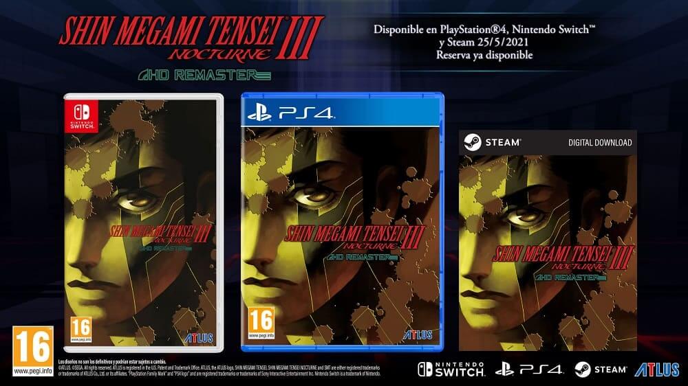 Shin Megami Tensei III Nocturne HD Remaster ya a la venta para PS4, PC y Switch