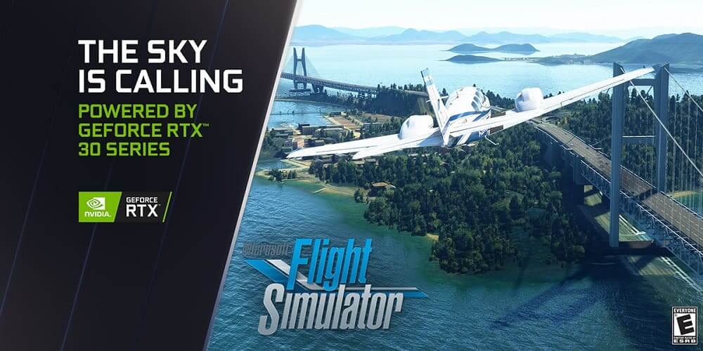 Microsoft Flight Simulator dobla el rendimiento con GeForce RTX 30 Series