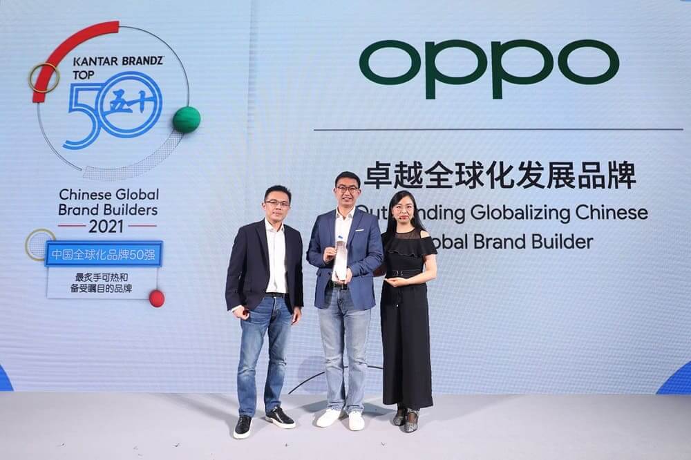 OPPO 6º en el Top 50 del ranking de marcas globales chinas elaborado por KANTAR BrandZ
