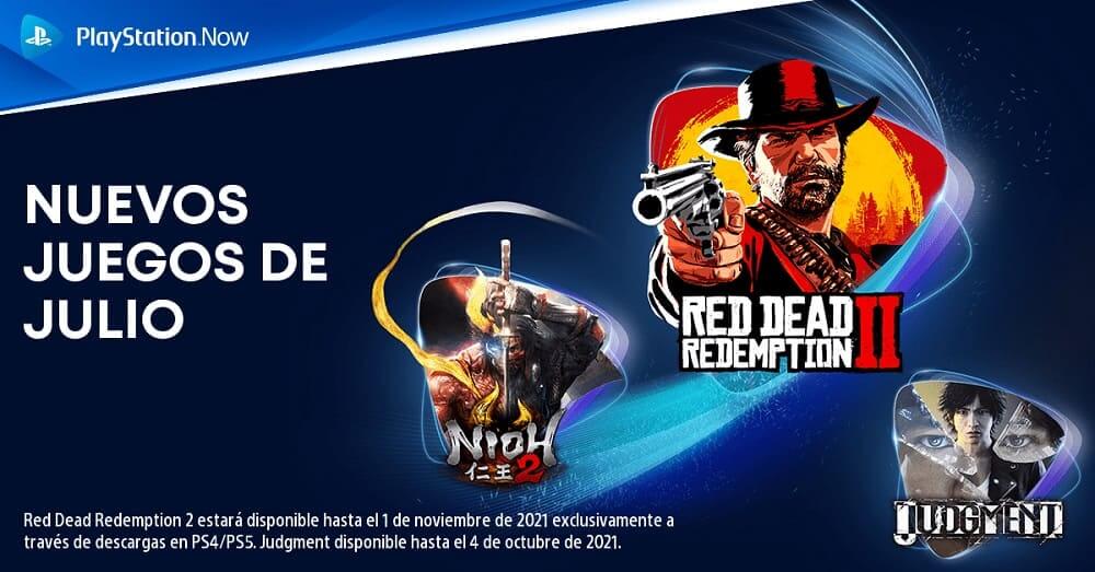 Red Dead Redemption 2 y Nioh 2 destacan entre las novedades del mes de julio para PlayStation Now