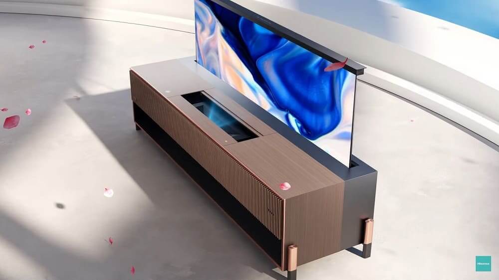 Hisense anuncia el primer Laser TV con pantalla enrollable