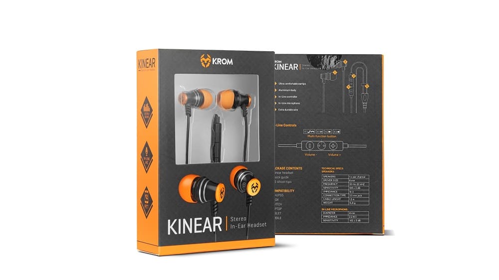 Krom lanza Kinear, unos nuevos auriculares in ear