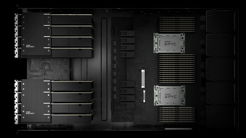 AMD INSTINCT MI100 Beautiful Server Shot(1)