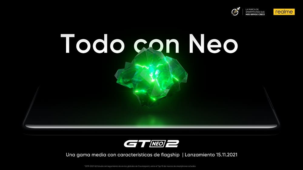 realme traerá a España el realme GT Neo 2 el próximo 15 de noviembre