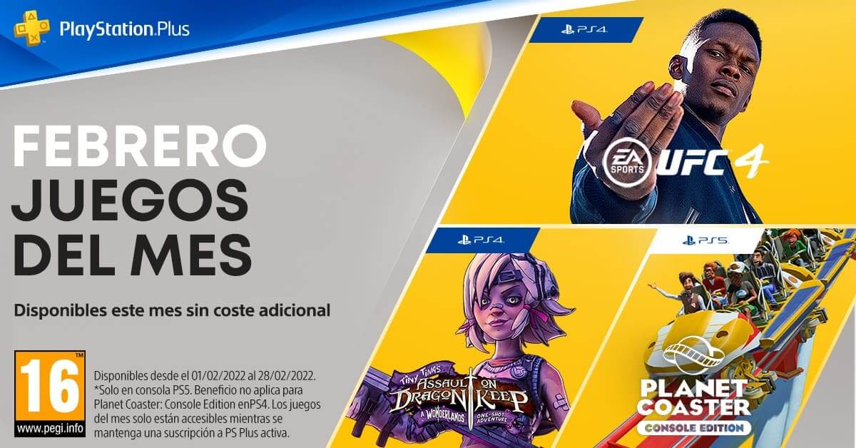 PSPlus Juegos del mes Febrero 2022