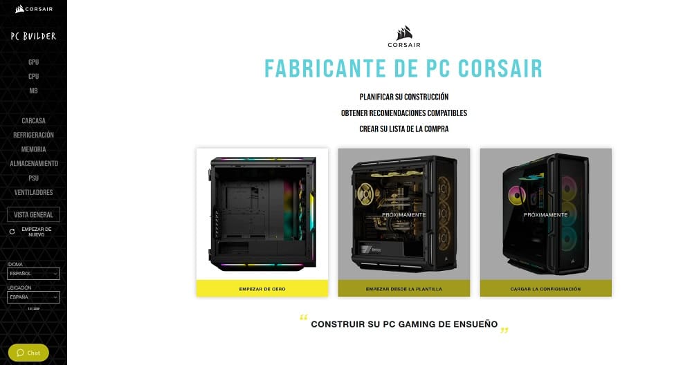 Corsair lanza la herramienta online PC Builder paso a paso