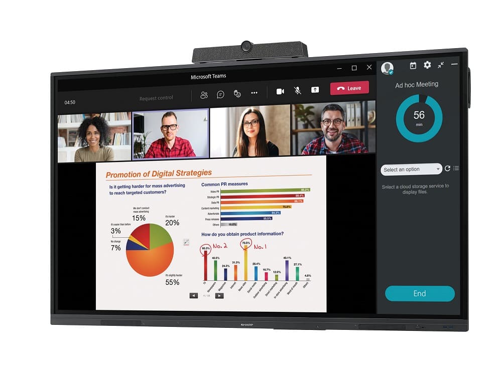 Sharp lanza su nueva generación de pantallas interactivas 4K con tres modelos de gran formato y compatibles con Android
