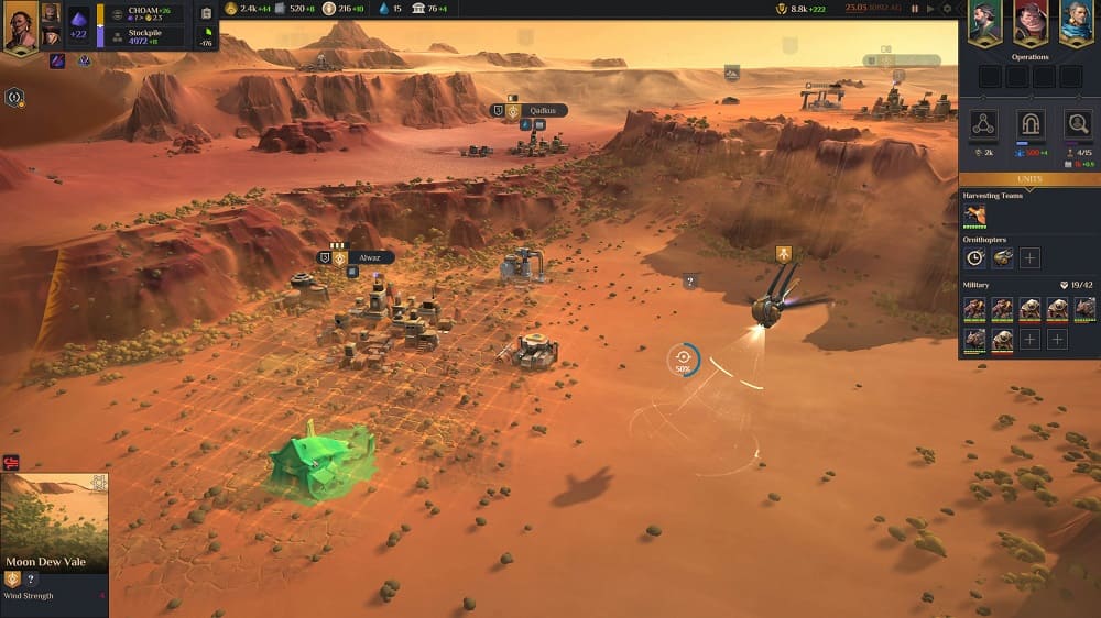 Dune: Spice Wars, en acceso anticipado, revela su hoja de ruta