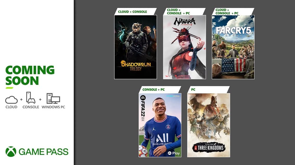 Próximamente en Xbox Game Pass: Total War: Three Kingdoms, Naraka: Bladepoint, Far Cry 5 y más