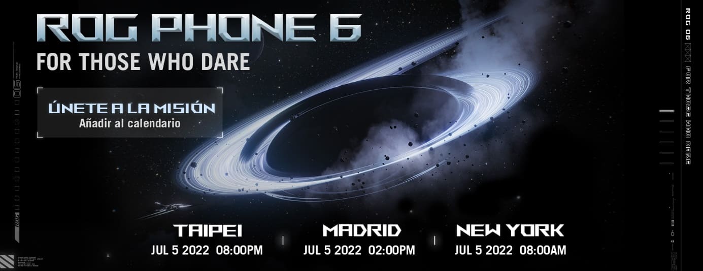 ASUS Republic of Gamers anuncia el evento de lanzamiento ROG Phone 6: For Those Who Dare