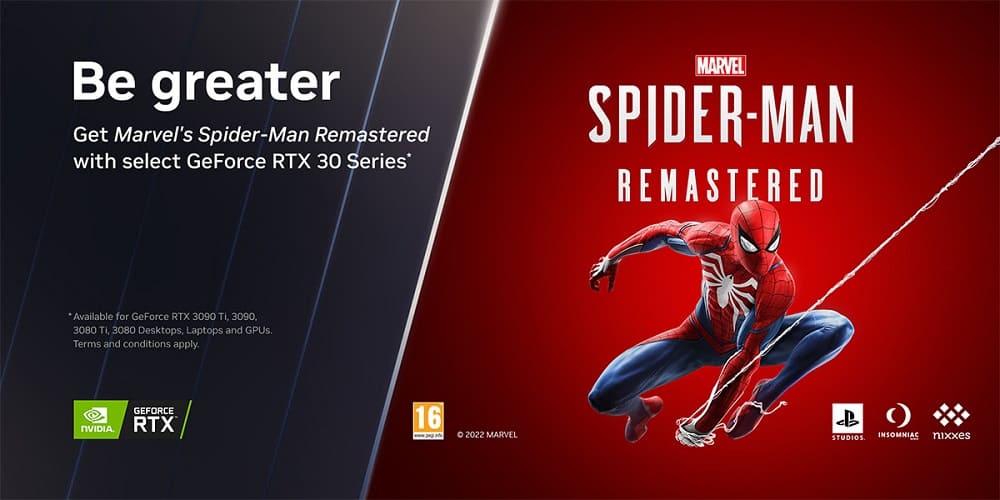 NVIDIA regala Marvel’s Spider-Man Remastered por la compra de una GeForce RTX