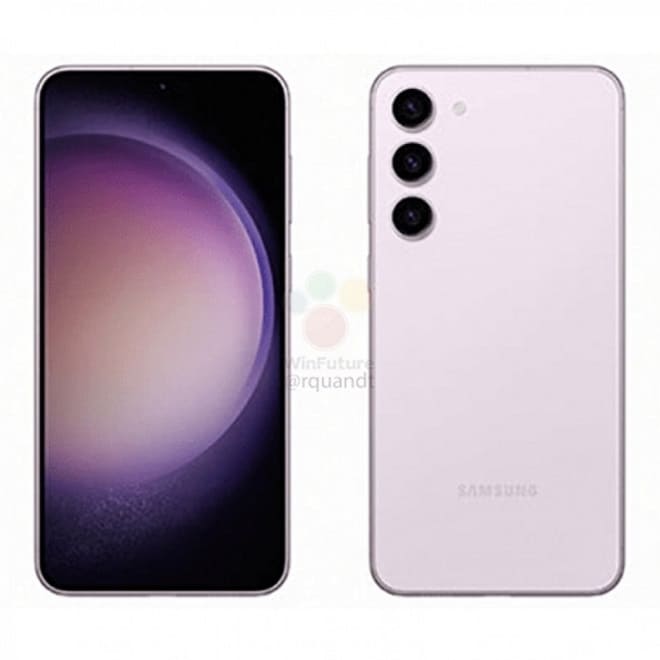 Se filtra material de prensa del Galaxy S23, con una imagen del nuevo color púrpura