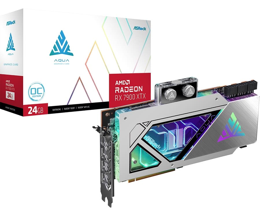 La ASRock Radeon RX 7900 XTX AQUA 24GB OC con refrigeración líquida costará 1149 dólares