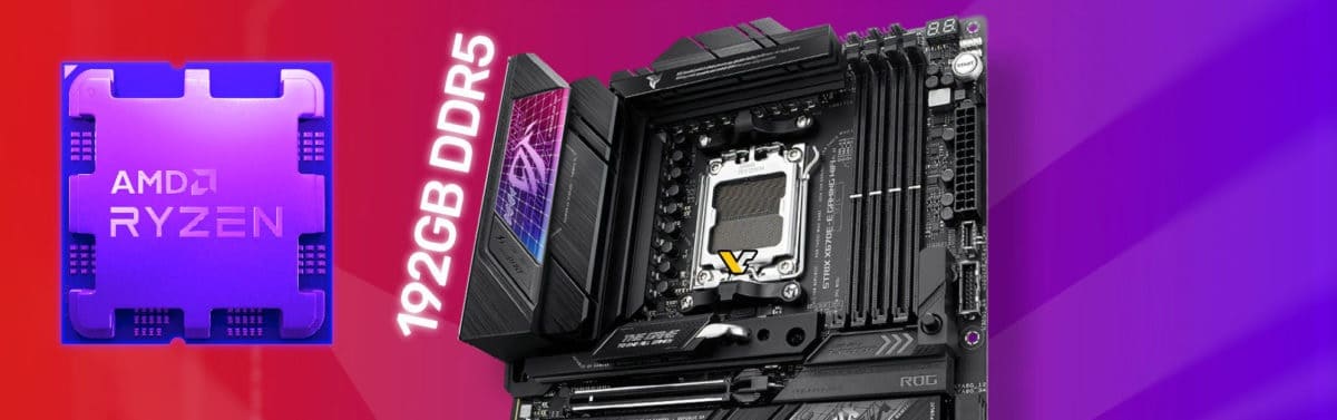 ASUS revela que su placa base ROG X670E admite 192 GB de memoria DDR5