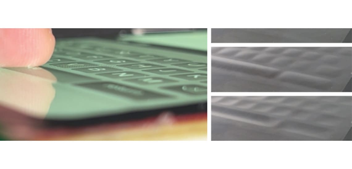 Los investigadores desarrollan un panel OLED con un teclado de burbujas retráctil