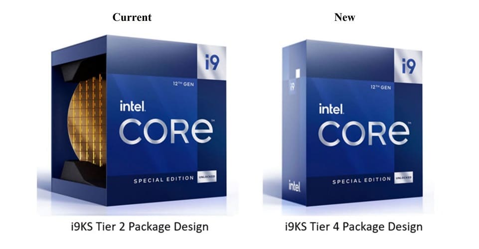 Intel cambia el embalaje del Core i9-12900KS Alder Lake
