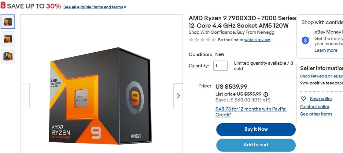 AMD Ryzen 9 7900X3D recibe un 10% de descuento a dos meses de su lanzamiento