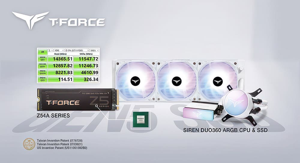 TeamGroup revela la unidad SSD PCIe Gen5 T-Force Z54A con una velocidad de lectura de hasta 14 GB/s