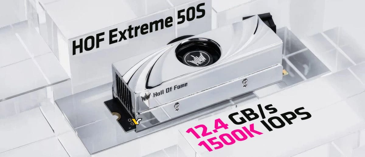 GALAX presenta la unidad SSD PCIe Gen5 HOF Extreme 50S, con una velocidad de lectura de hasta 12,4 GB/s y 1500K IOPS