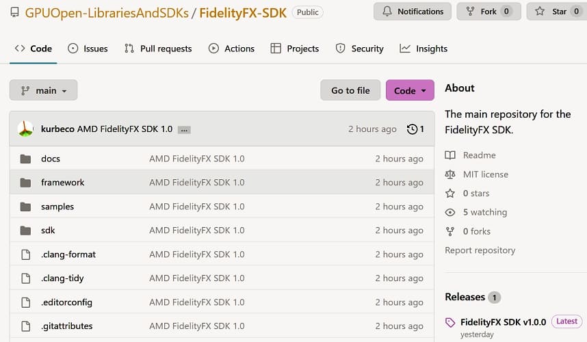 AMD FidelityFX SDK 1.0 ya está disponible para su descarga