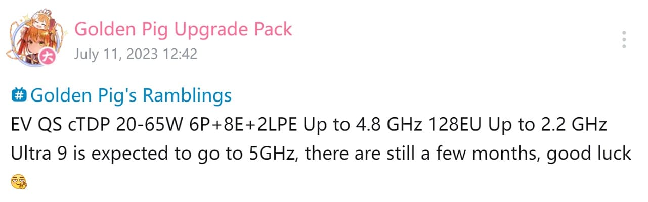 La iGPU de Intel Meteor Lake Xe-LPG alcanza los 2,2 GHz, una potencia de cálculo ligeramente superior a la de Radeon 780M