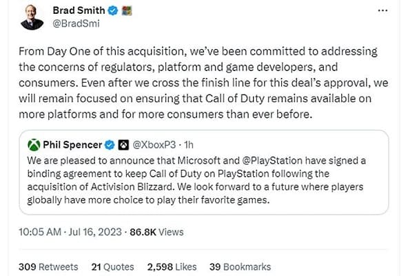 Microsoft y Sony firman un acuerdo para mantener Call of Duty en PlayStation durante 10 años