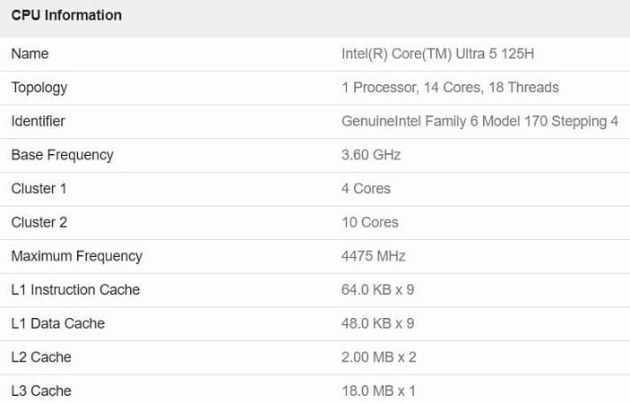 Se filtra la gama Intel Core Ultra "Meteor Lake", Core Ultra 9 185H con 16 núcleos y una frecuencia de 5,1 GHz