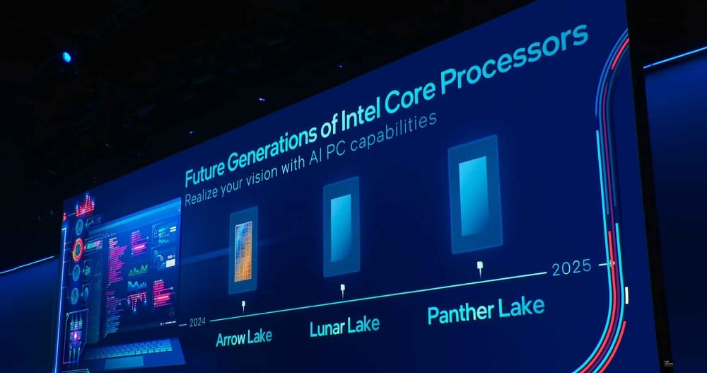 Intel confirma la línea de CPUs cliente 2024-2025: Arrow Lake, Lunar Lake y Panther Lake