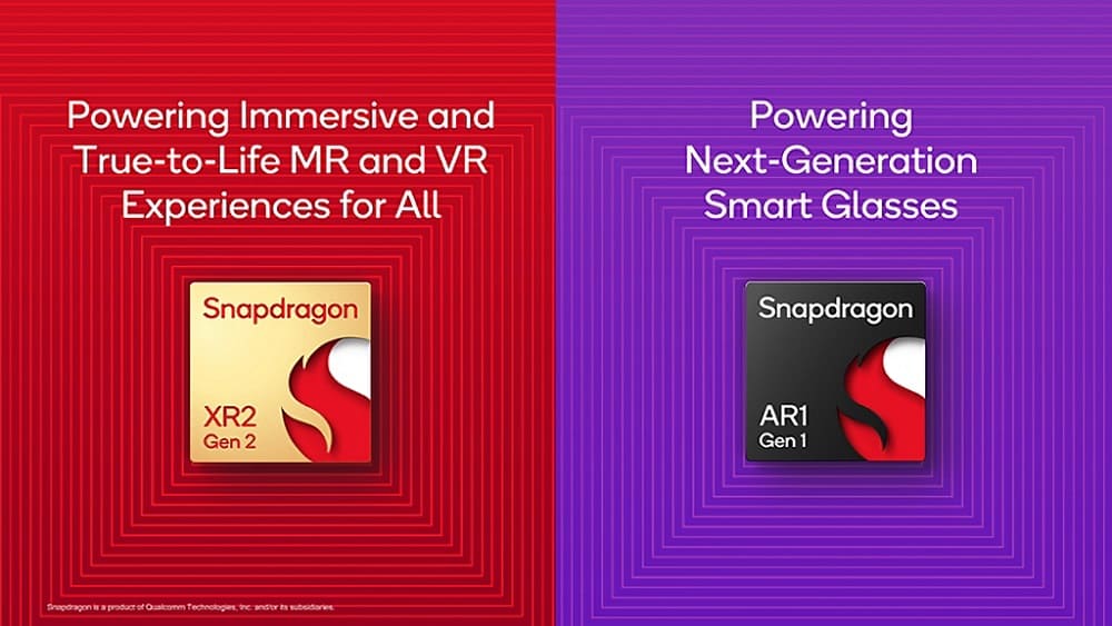 Lanzamiento de Qualcomm Snapdragon XR2 Gen 2 y AR1 Gen 1 para ofrecer cascos y gafas inteligentes de última generación más finos