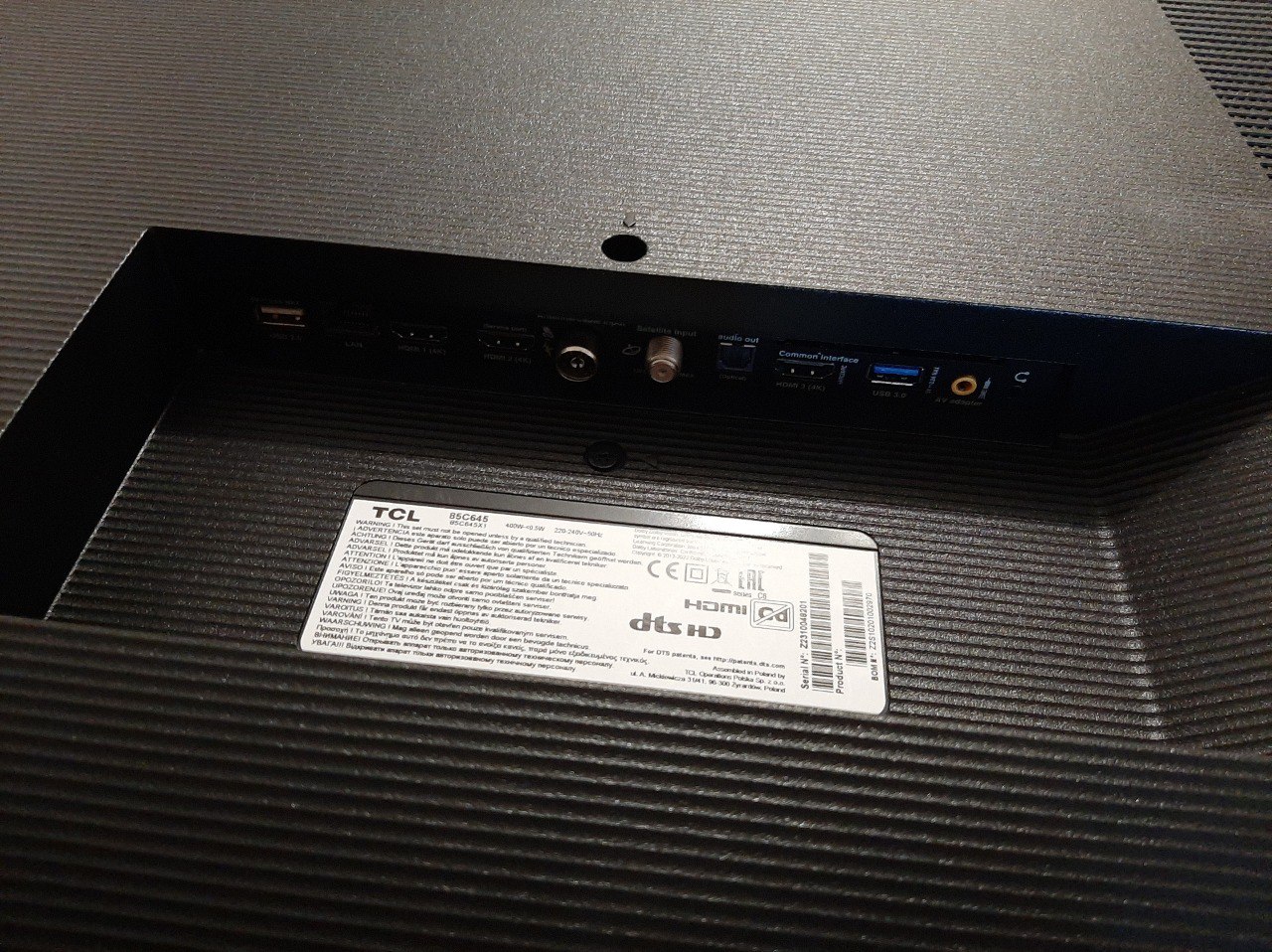 Análisis televisor TCL C645 85" - Una pantalla de cine 4K QLED en casa