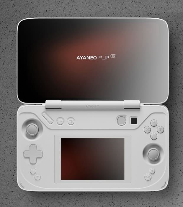 AYANEO presenta el FLIP DS, una consola portátil con doble pantalla inspirado en la Nintendo 3DS