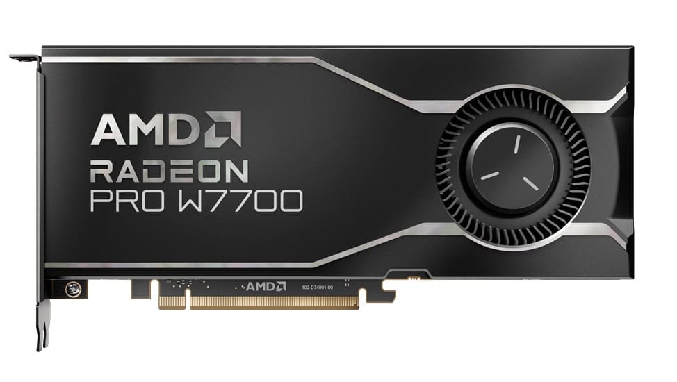 La nueva tarjeta gráfica AMD Radeon PRO W7700 para Workstations impulsará la próxima generación de aplicaciones profesionales de creación de contenidos, CAD e IA