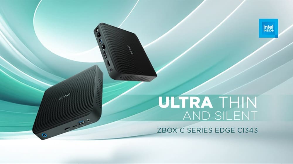 ZOTAC anuncia el lanzamiento del mini PC ZBOX edge CI343 con un delgado y compacto diseño sin ventilador