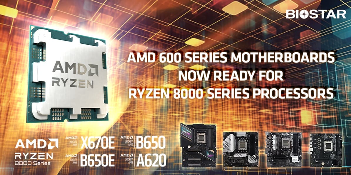 Biostar anuncia una actualización de la BIOS compatible con los últimos procesadores AMD de la serie Ryzen 8000