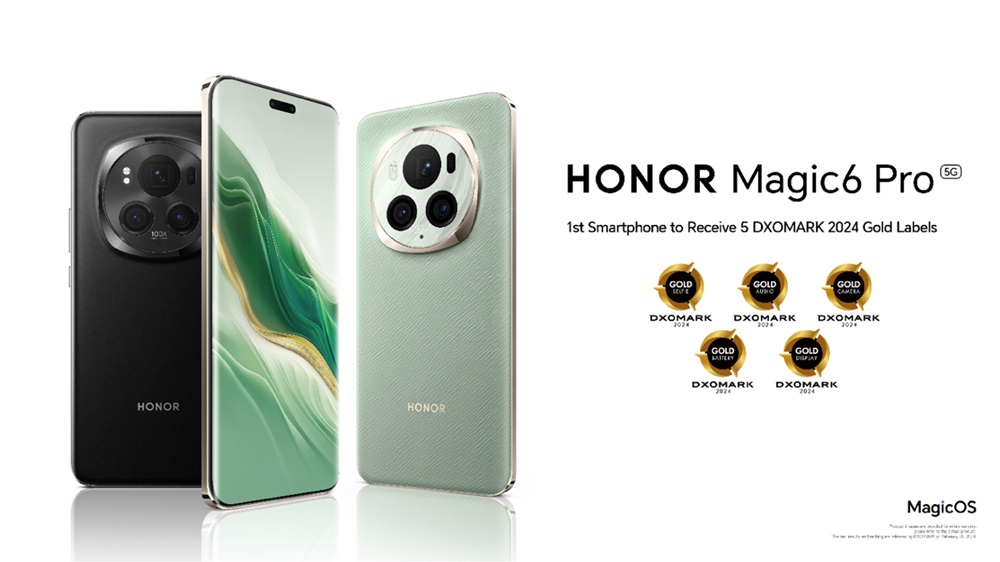 Honor Magic6 Pro, el primer smartphone en obtener cinco etiquetas doradas DXOMARK 2024