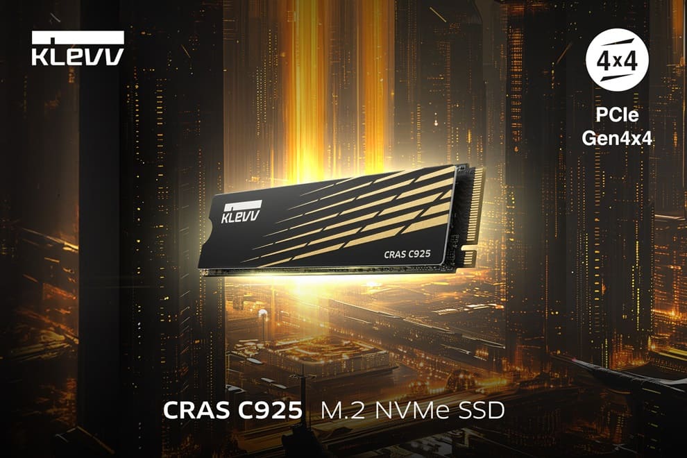 KLEVV presenta el SSD M.2 Gen4 CRAS C925 dotado de avanzada tecnología de almacenamiento