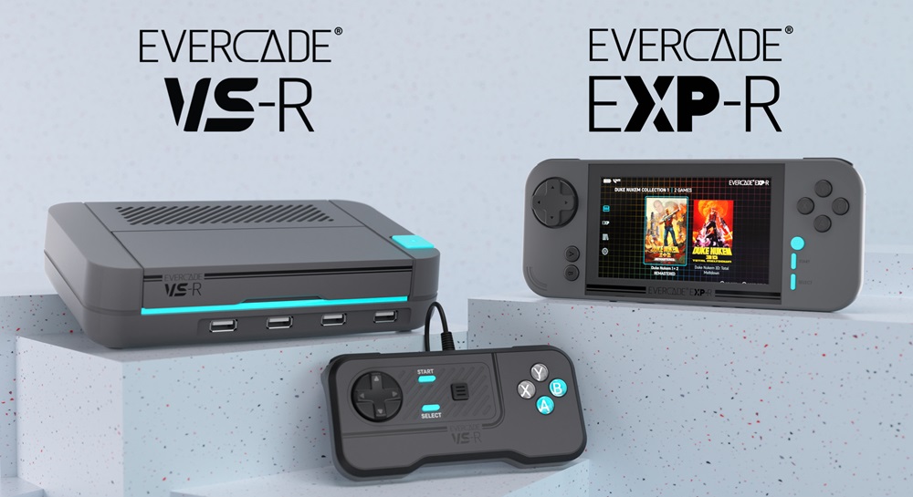 Evercade EXP-R and VS-R Group Image