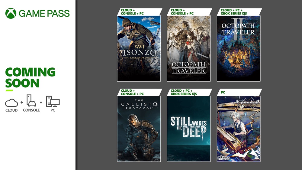 Próximamente en Xbox Game Pass: Octopath Traveler II, Still Wakes the Deep, The Callisto Protocol y más