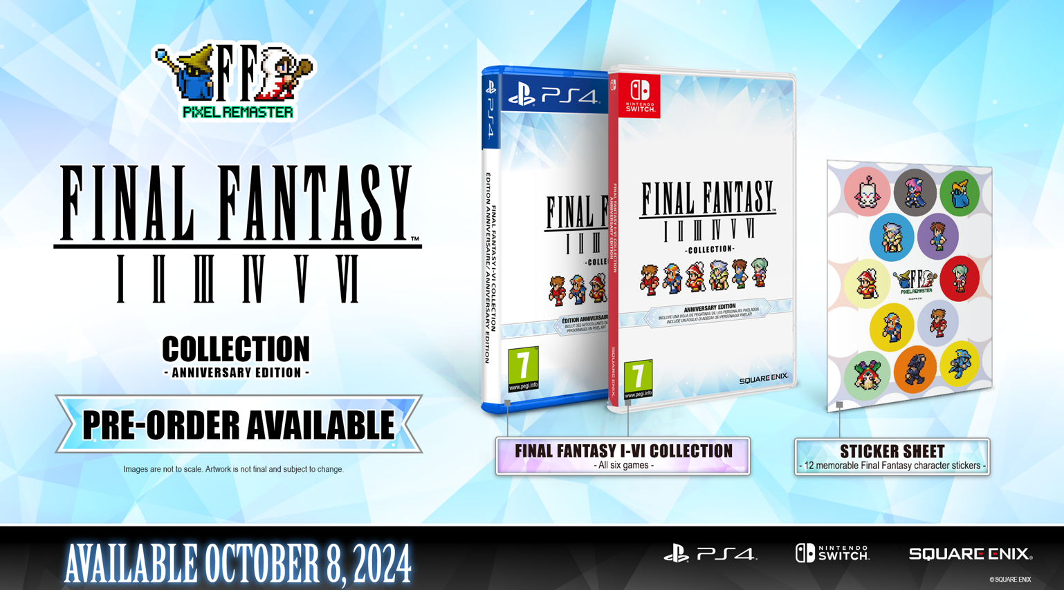 Square Enix anuncia el formato físico de la colección Final Fantasy Pixel Remaster Anniversary Edition