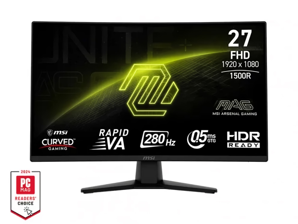 MSI MAG 274CXF: monitor gaming curvo de 27 pulgadas con una tasa de refresco de 280 Hz y 0,5 ms