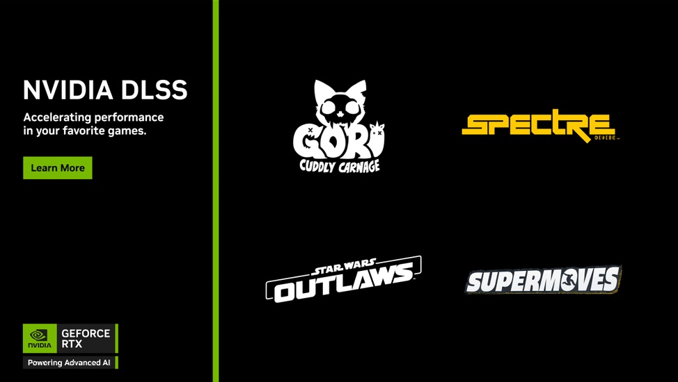 NVIDIA DLSS llega con los lanzamientos de Spectre Divide, Supermoves, Star Wars Outlaws y Gori: Cuddly Carnage