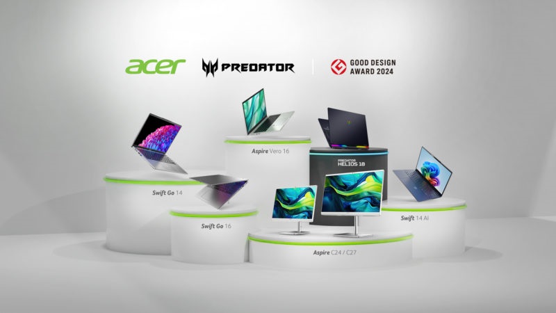 Los equipos Acer y Predator galardonados con la distinción G Mark en los premios Good Design Awards 2024 de Japón