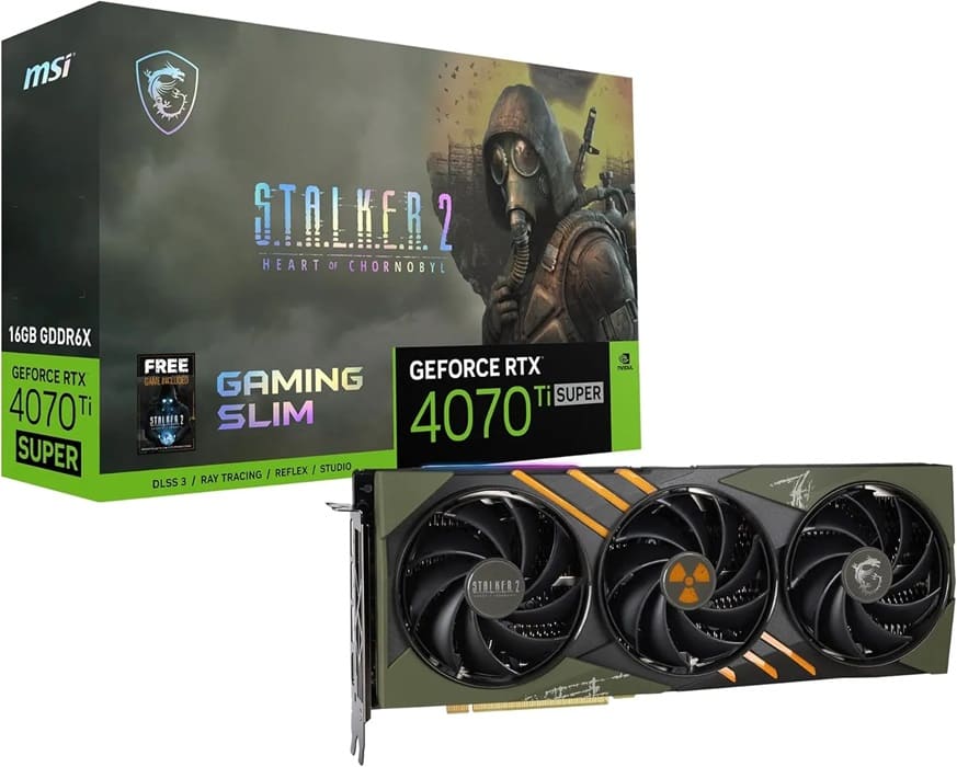 MSI GeForce RTX 4070 Ti SUPER Gaming Slim Stalker 2 Edition portada