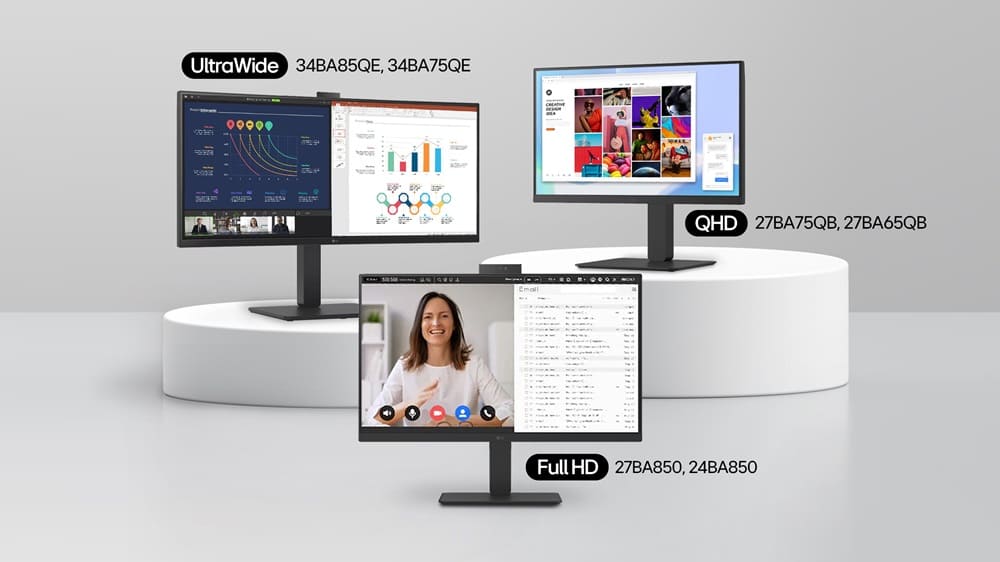 LG amplía su gama de monitores con una nueva línea de dispositivos diseñados para profesionales