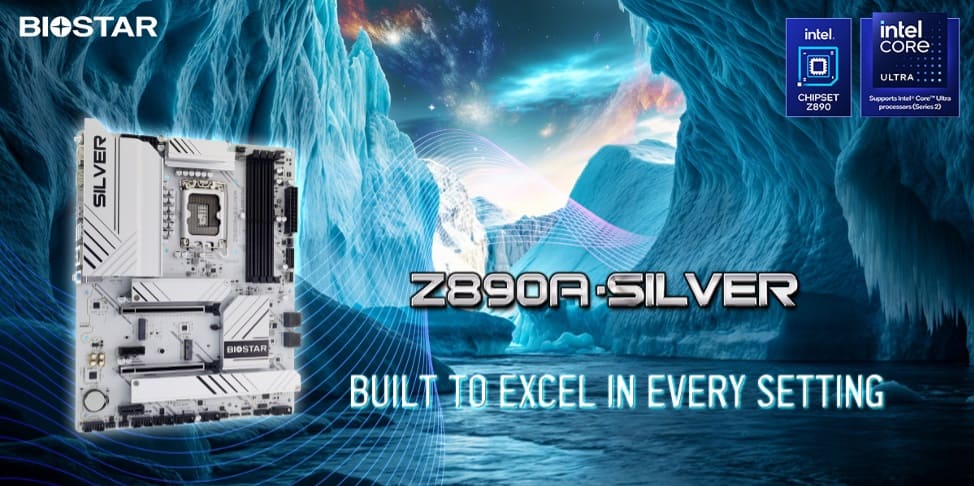 BIOSTAR lanza la nueva placa base Z890A-SILVER