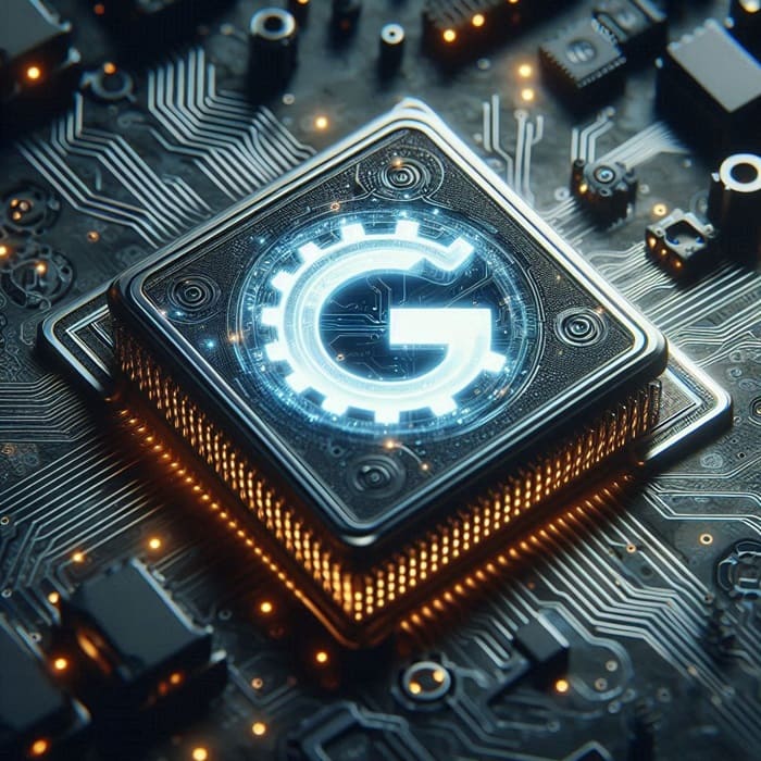 un chipset de IA con la G de Google