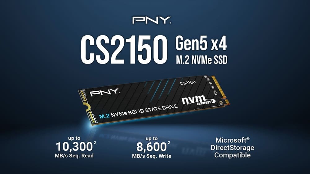 PNY presenta el SSD NVMe M.2 PCIe Gen5 x4 CS2150, que transforma el almacenamiento con un rendimiento y una fiabilidad sin precedentes